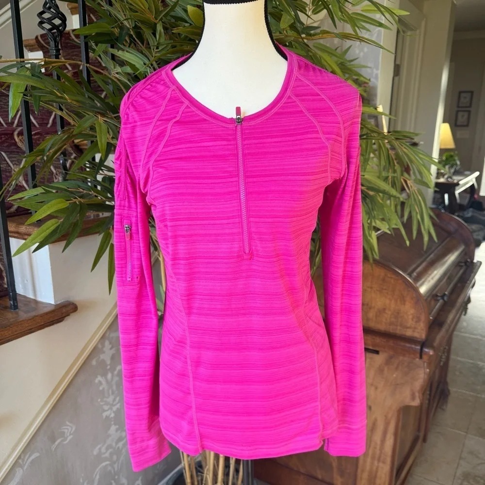 Athleta Women's Pacifica UPF Shirt Long Sleeve hot, pink size medium - Picture 12 of 13